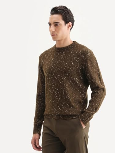 Image of Rare Rabbit Regular fit Speckled Print Sweater