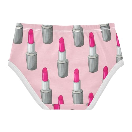Cotton Toddler Underwear Floral Lipsticks Grey Soft Pink Panties for Girl Pattern Kids Briefs Undies 2t2