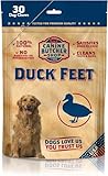 Canine Butcher Shop Duck Feet for Dogs (Pack of 30), Raised & Made in USA Dehydrated Duck Feet, All-Natural Dog Chews, Treats, Snacks