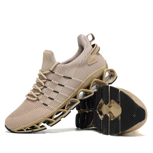 Image of Mens Slip On Walking Shoes Blade Non Slip Tennis Running Shoes Lightweight Workout Breathable Mesh Fashion Sneakers
