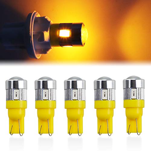 Cab Maker Roof Running Light Cover Base + 5X Amber T10 194 168 5050 Led Light Bulbs For Chevy/Gmc C1500 C2500 C3500 K1500 K2500 K3500 1988-2000 Pickup Trucks 264159Bk #TOP2