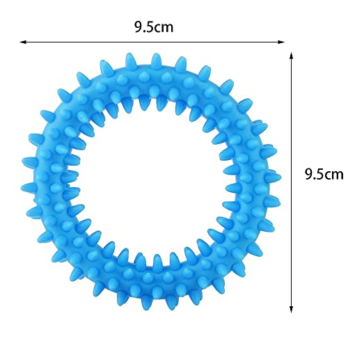 DAQUSU 3Pcs Welpe Zähne Kauen Spielzeug Naturkautschuk Spielzeug Kleiner Hund Ring 360° Oral Zähne Beruhigen Jucken Welpe Kauen für mittlere kleine Hunde