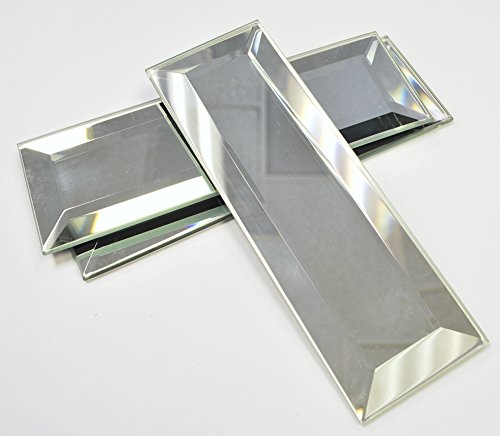 2x6 Wide Beveled Mirror Decorative Wall Tile