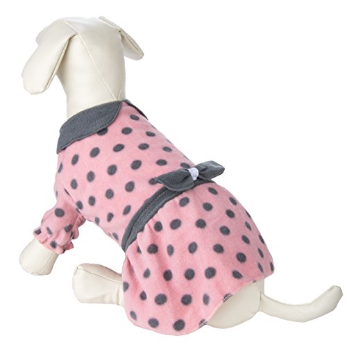 Cue Cue Pet Polka Dot Luxury Dog Sweater Dress (Pink, Medium) #TOP11