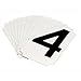 Brady 5050-4, 50504 Vinyl 5050 Series Number Label w/Legend: 4, 50 Packs of 10 pcs