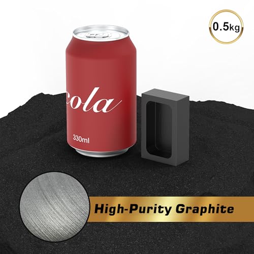 MMasters 0.5kg Premium Graphite Ingot Mold for Metal Casting - High-Purity Material for Gold, Silver, Aluminum, Copper, and Brass - Heat Resistant up to 1800℃/3272℉ - Thumbnail 6
