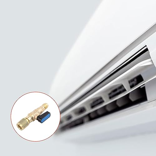 Válvula de bola para aire acondicionado, adaptador SAE 1/4 pulg miniatura 4