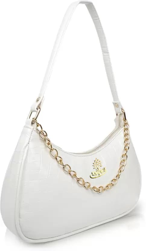 SAGIRONSynthetic Leather Stylish Fancy Fashionable Hobo Shoulder Chain Strap Satchel Sling bag For Women