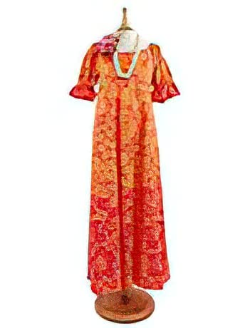 Gradation Medley Polycotton Hawaiian Muumuu Dress2