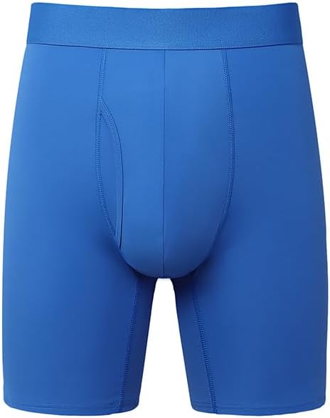 Auxo Long Boxer Briefs for Men Performance Anti Chafing Underwear with Fly Athletic Long Leg Boxer Briefs for Men Pack - Image 7