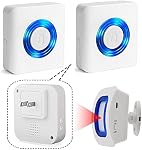 Caregiver Pager Indoor Motion Sensor Alarm Room Bed Alarms and Fall Prevention for Kids Elderly Dementia Patients/Mailbox Alert Device for Home 1Motion Sensor 2Receiver