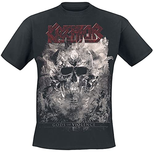 KREATOR Gods of Violence-Skulls Homme T-Shirt Manches Courtes Noir XXL Cover
