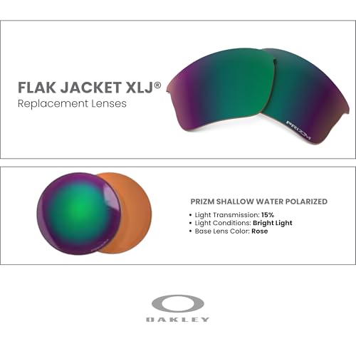 Image of Oakley Flak Jacket XLJ OO9009 Replacement Lenses for Men for Women | In Black Iridium, Prizm Daily & Prizm Golf. Polarized options available. Bonus 4-piece care kit included.