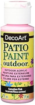 DecoArt Outdoor Acylic Paint, Acrylic, Carnation Pink, 59ML