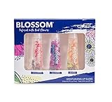 Blossom Scented Moisturizing Lip Gloss Tubes, Infused with Real Flowers, 0.9 fl. oz/27ml, 3 pack Full Size Gift Set, Strawberry/Raspberry/Mango