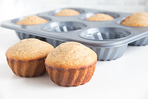 Fox Run Fluted Muffin Pan, 14 X 10.5 X 2 Inches, Metallic #TOP3