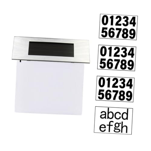 Toddmomy Panneau D’adresse Solaire Lumineux Extérieur, Lampe Solaire Numéro Maison Étanche Noir, Éclairage LED Blanc 6000k pour Terrasse Jardin Porche, Panneau LED pour Maison Nuit