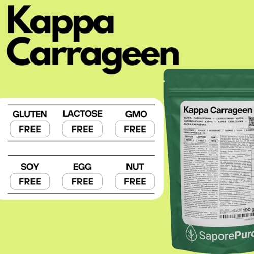 Saporepuro KAPPA CARRAGEENAN PULVER 100 gr - ideal für Eis, Desserts, Gele