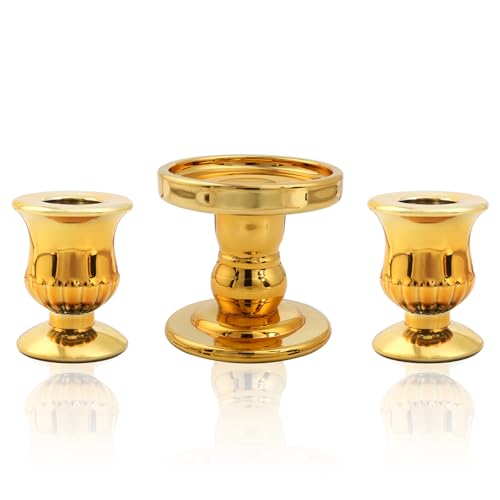 Gold Unity Candle Holder - Glass Candle Holders for Pillar