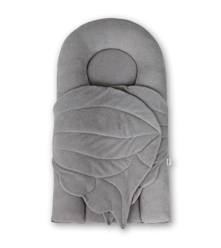 Handmade Baby Play Lounger – Soft Cotton Nest for Tummy Time, Diaper Changes & Play – Hypoallergenic Materials – Two Size Options (Graphite, Maxi)