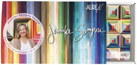 Aurifil Designer Collections Assorted 20 Small Spool 100% Cotton 50wt (220 Yards Each) JS50JSB20 Jennifer Sampou Basics by Jennifer Sampou Made in Italy