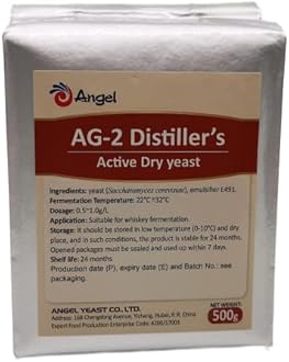 Rum Yeast - Distillers Yeast For Rum Distillation Angel Yeast AG-2 500g Pack (1.1 lbs)