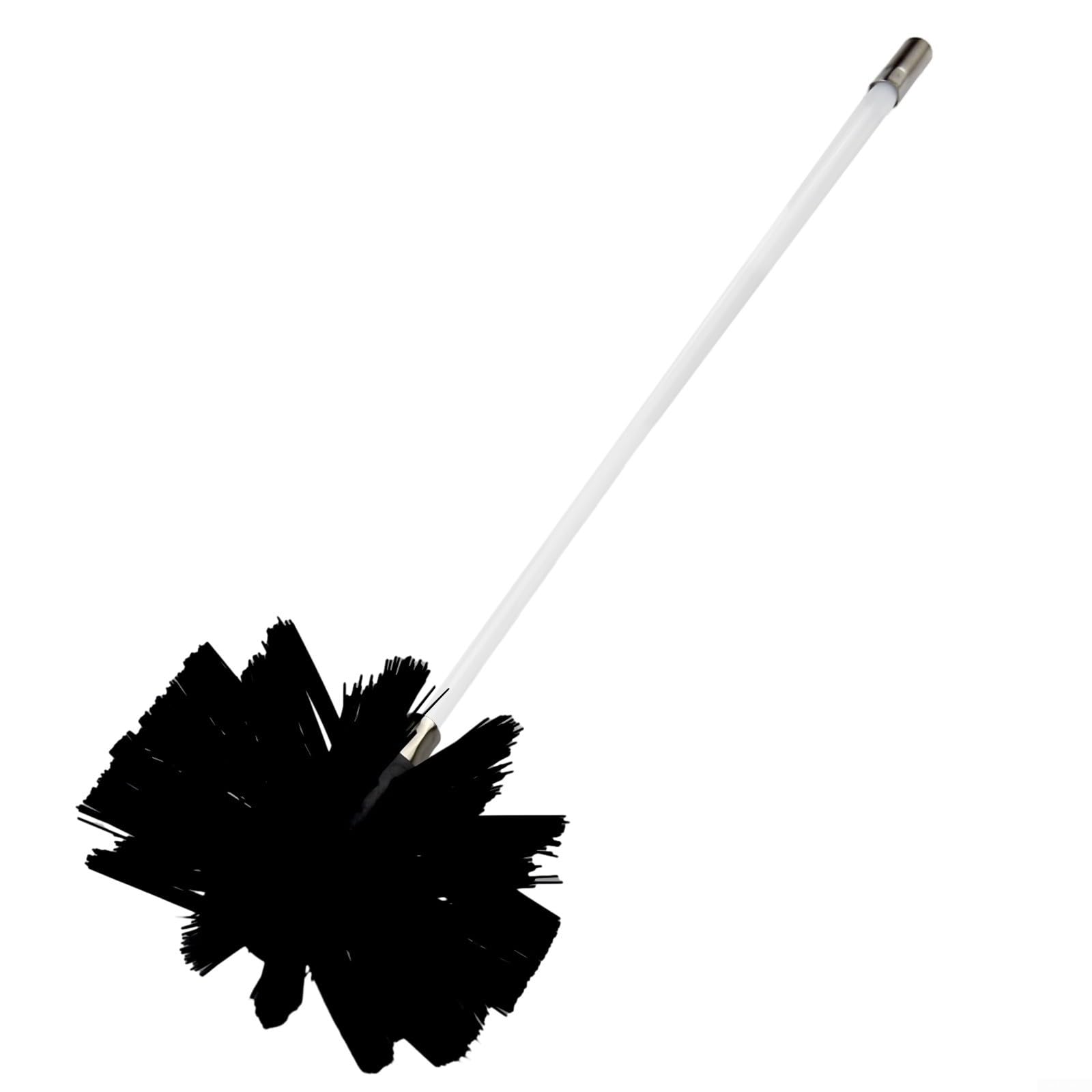Kit spazzola per camino, strumento per la pulizia della canna fumaria del tubo del manicotto di scarico dello spazzacamino, sfiato del tubo include 9 barre flessibili + 1 testina della spazzola
