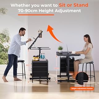 Dripex Table à Dessin Inclinable Bureau à Dessin Réglable avec Tabouret et Casiers Table de Travail Relevable 0°-60° pour Dessinateur Architecte Peintre Ingénieur, Moderne, Noir