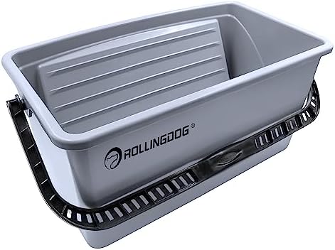 ROLLINGDOG 18 Inch Paint Bucket - 18” Paint Tray, 5 Gallon Paint Bucket, Extra Large Plastic Paint Scuttle, Use with 18 Inch Paint Rollers