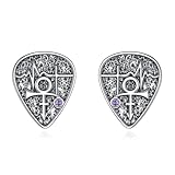 JBAERD Prince Symbol Earrings Sterling Silver Guitar Pick Earrings Jewelry Gifts for Women
