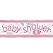 12ft Foil Pink Elephant Girl Baby Shower Banner