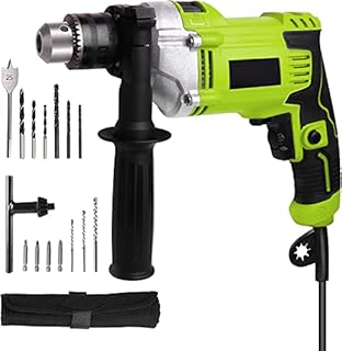 Hammer Drill,TARCHER 850W Impact Drill with 15PCS Drill Bits Set,3000RPM Dual Purpose Hammer Drill, 360° Rotating Handle,Variable-Speed Trigger for Brick, Wood, Steel, Concrete, Masonry