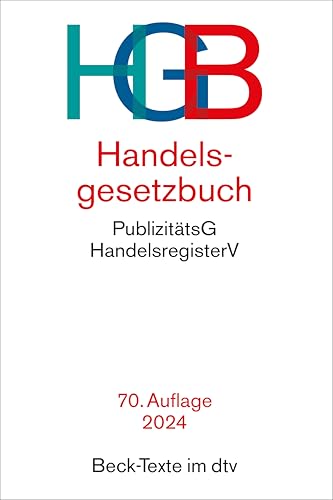 Preisvergleich Produktbild Handelsgesetzbuch: mit Einführungsgesetz, Publizitätsgesetz und Handelsregisterverordnung (Beck-Texte im dtv)