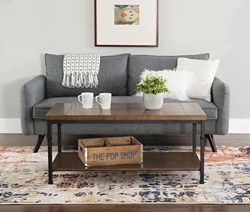 Linon Rhett Coffee Table, Black #TOP4