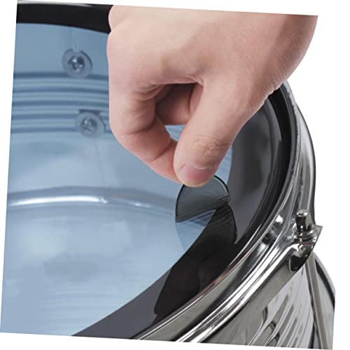 Supvox 8Pcs Silent Drum Pad Bass Drum Damper Clear Drum Dampener Drums Tone Pads Drum Snare Mute Mats Drum Dampers Damper Silicone Pads Silica Gel Black Drum Kit Supplies Drum Mute Pad #TOP3