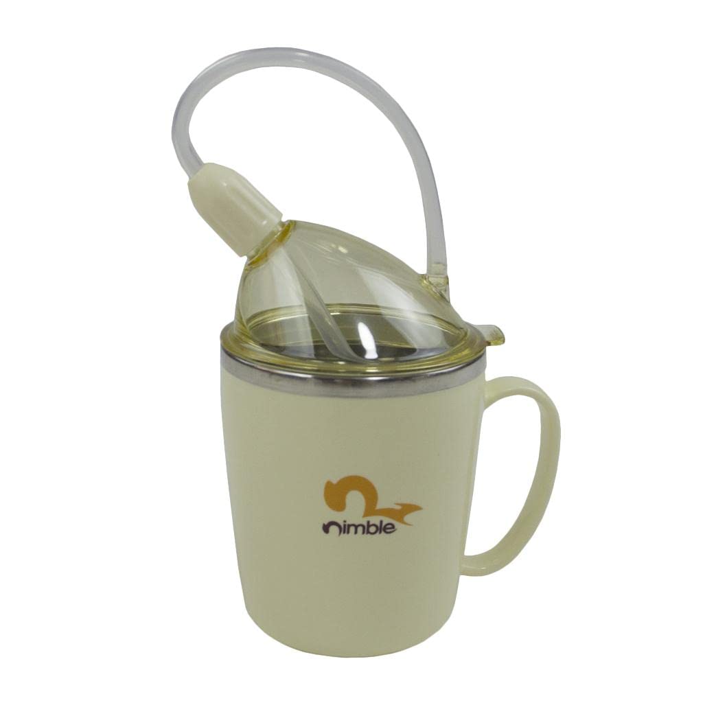 Vasos de silicona de acero inoxidable de 350 ml, color verde, fáciles de sostener para personas mayores con artritis, tapa de boquilla giratoria, para personas con incontinencia, 350 ml,