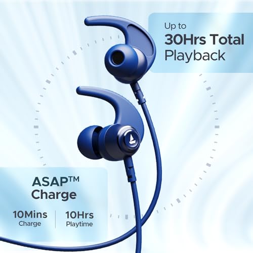 Image of boAt Rockerz 268 Bluetooth in Ear Earphones with Beast Mode, ENx Mode, ASAP Charge, Upto 25 Hours Playback, Signature Sound, BTv5.2 & IPX5(Cool Blue)