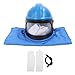 Sandblaster Helmet,Safe Air Feed Sandblast Helmet with Shoulder Protective,Sand Blasting Hood Cap with Air Supply