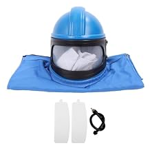 Sandblasting Helmet, Sandblasting Hood with Air Supply, Sandblast Hood Protector | Sandblaster Helmet | Sandblast Helmet | Safety Mask | Safety Helmets | Full Face