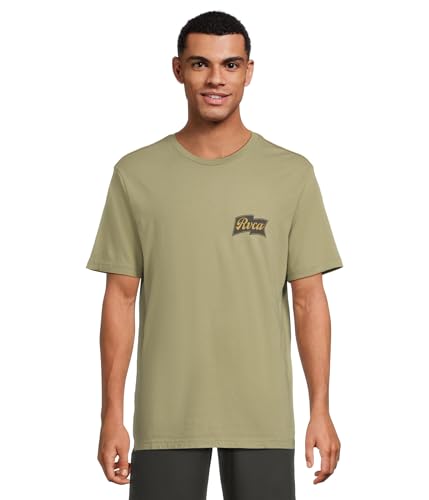 RVCA T-Shirt à Manches Courtes homme coton vêtement streetwear été col rond original