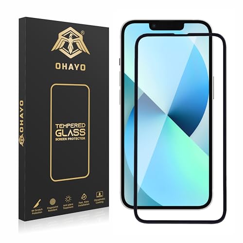 Image of OHAYO Tempered Glass Screen Protector Compatible with iPhone 13 Mini (5.4 inch) - 9H Hardness, HD Clear, Bubble-Free Installation, Scratch & Impact Resistant, Case Friendly