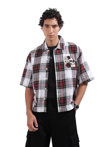 Chemise surdimensionnée à carreaux pour vos sorties urbaines décontractées
