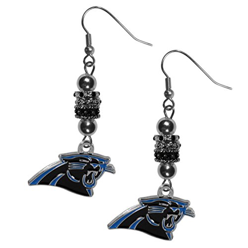 NFL Siskiyou Sports Womens Carolina Panthers Euro Bead Earrings One Size Team Color