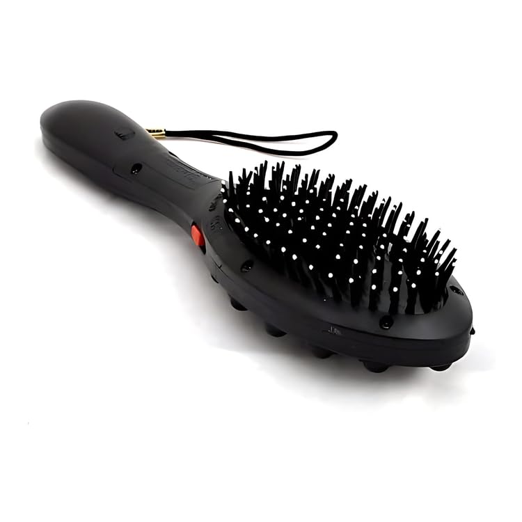 AKART EMPORIUM Dual-Mode Electric Vibrating Scalp Massager Brush – Bamboo Paddle Hair Brush for Relaxing Head Massage, Improved Blood Circulation & Reduced Hair Breakage