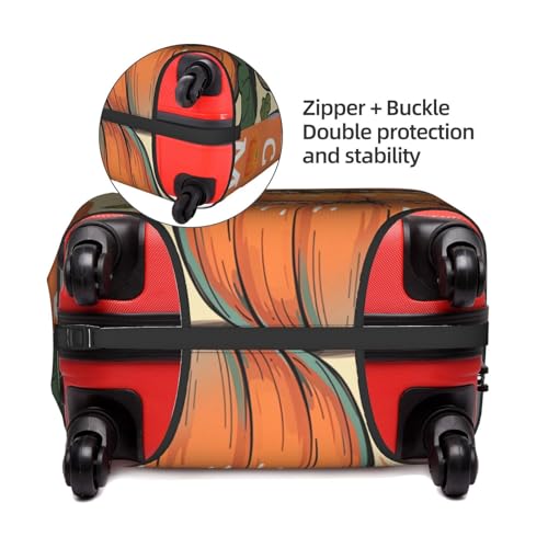 Travel Luggage Cover Fall Pumpkin Thanksgiving Day Fashion Washable Baggage Suitcase Protector Fit For Luggage Medium3