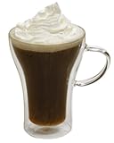 Lily's Home Set of 2 Double Wall Glasses, an Insulated 10 Ounce Glass Cup.