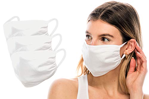 Kurve 3 Pieces Fashion Protective Face Masks, Unisex Polyester Spandex Mouth Masks, Washable, Breathable, Reusable Masks, Made in U.S.A.