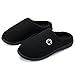 Hausschuhe Herren Damen Herbst und Winter Hausschuhe Memory Foam Wärme Bequem Plüsch Pantoffeln Home rutschfeste Slippers Schuhe Indoor Outdoor Filzpantoffeln Bequem Unisex Plus Samtschwarz-4445