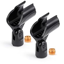 Stable & Compatible – The mic holder securely holds wireless handheld microphones with a shaft diameter of approximately 30–40 mm. Compatible with SVX, BLX, PGX, PGX-D, SLX, SLX-D, QLX-D, and ULX-D series wireless handheld microphones, as well as oth...
