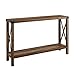 WE Furniture Farmhouse Sqaure Accent Entryway Table, 46 Inch, Brown Reclaimed Barnwood